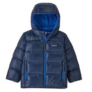 Patagonia Baby Hi-Loft Down Sweater Hoody Insulated Coat Navy Blu Sz 12-18 $149